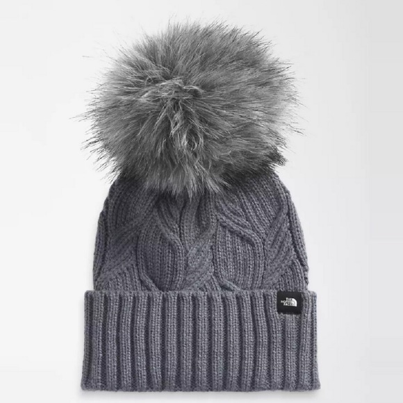 The North Face Gray Knit Pom-Pom Beanie - Picture 2 of 9